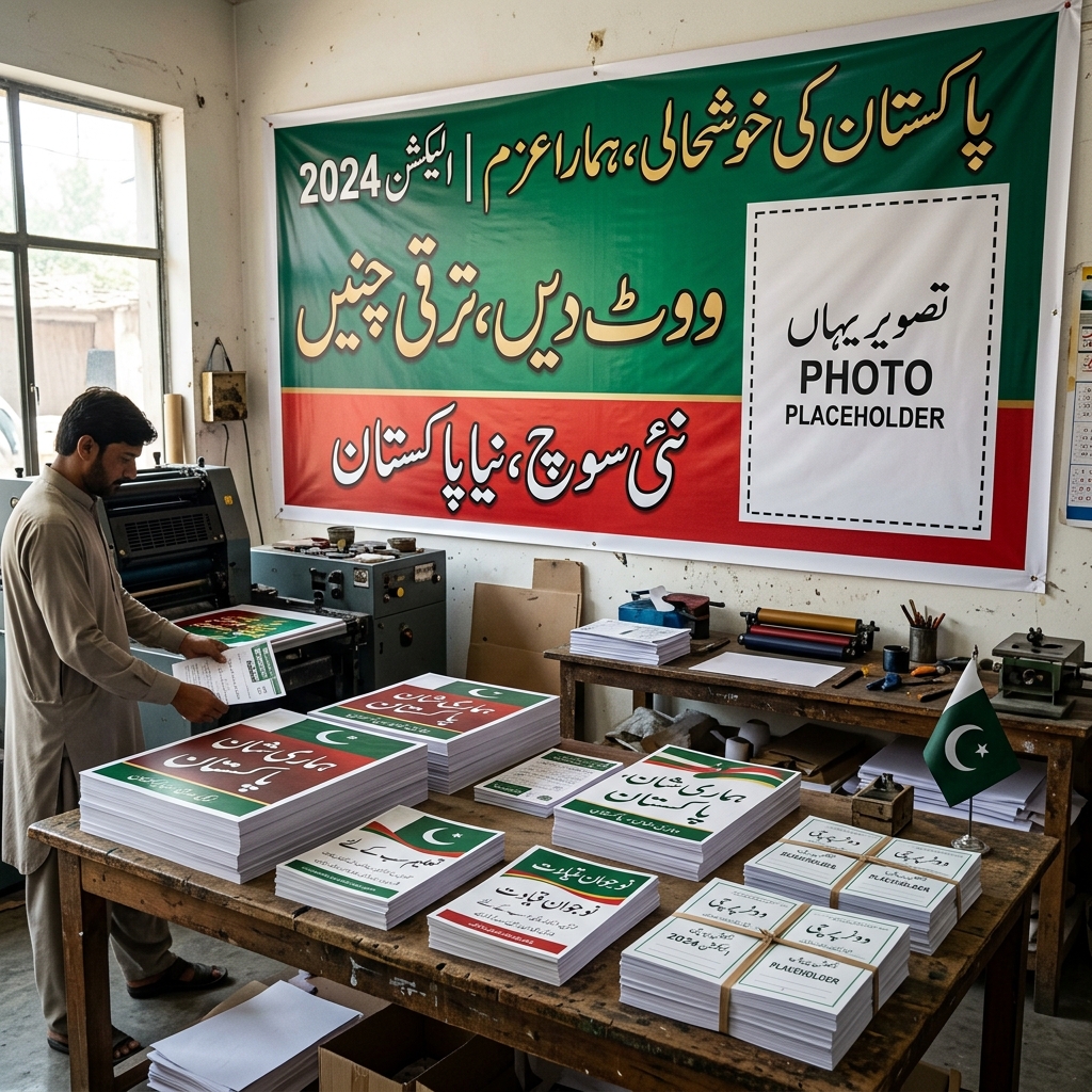Election Campaign Banners & Flex Printing in Pakistan, Islamabad & Rawalpindi manufacturing in Islamabad - Ittehad Printers